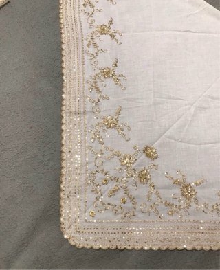 Manteletas Fallera Adulta Blanca y Dorada