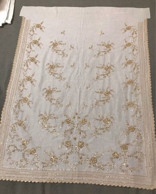 Manteletas Fallera Adulta Blanca y Dorada