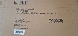 Espejo de pie de madera Maison du Monde