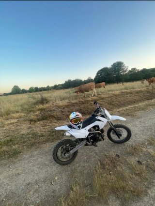 Moto Pit bike Enduro/Motocross Blanca