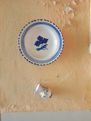 Plato decorativo floral vintage