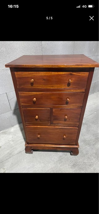 Cassettiera vintage in legno