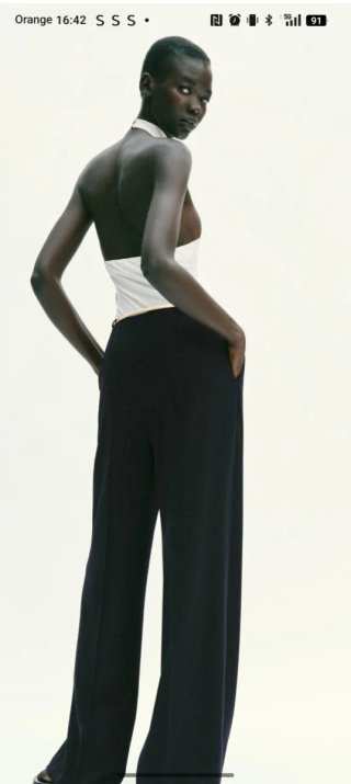 Mono halter de Zara blanco y negro talla S
