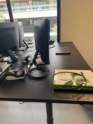 Escritorio Ikea Ajustable Negro