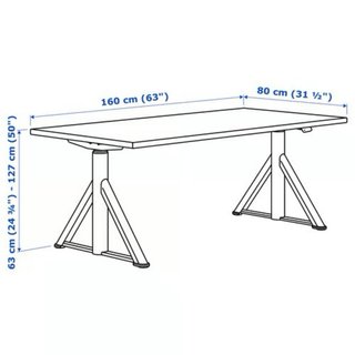 Escritorio Ikea Ajustable Negro