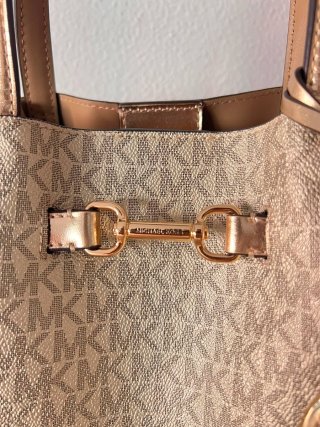 Bolso Michael Kors Dorado y Beige