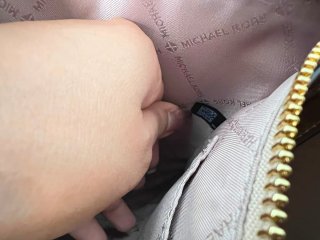 Bolso Michael Kors Dorado y Beige