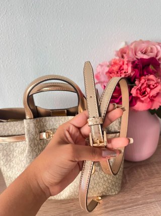 Bolso Michael Kors Dorado y Beige