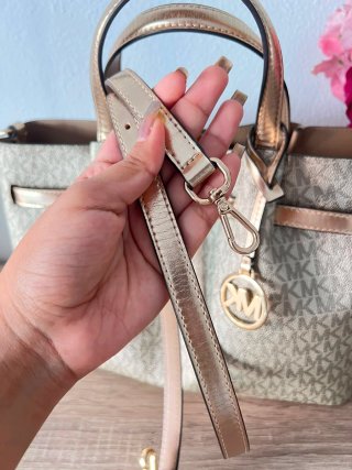 Bolso Michael Kors Dorado y Beige