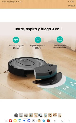 Robot Aspirador FregasuelosCleanova W7 nuevo