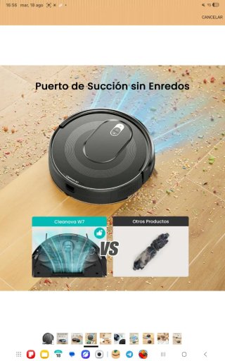 Robot Aspirador FregasuelosCleanova W7 nuevo