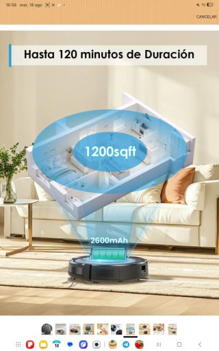 Robot Aspirador FregasuelosCleanova W7 nuevo