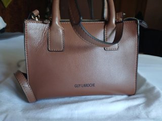 Bolso mano/bandolera Guy Laroche camel, piel
