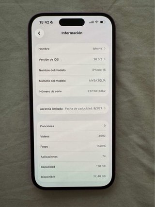 iPhone 16 Rosa 128GB con Accesorios