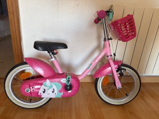 Bicicleta infantil rosa Btwin unicornio