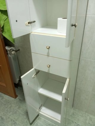 Armario baño blanco madera