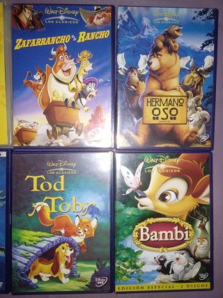 Lote 6 DVDs Disney Clásicos Español