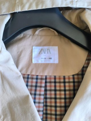 Gabardina Zara para mujer talla XS (niña T.11-12)