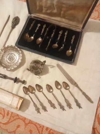 Juego Antiguo Cucharas Siglo XIX