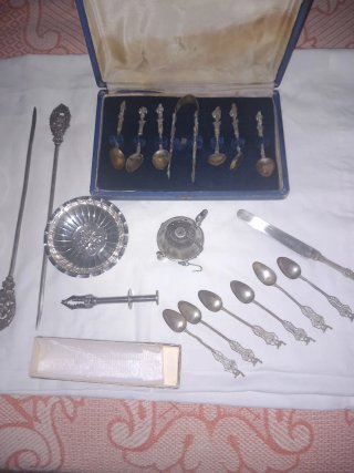 Juego Antiguo Cucharas Siglo XIX