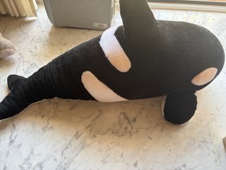 Peluche Orca Grande Negro y Blanco