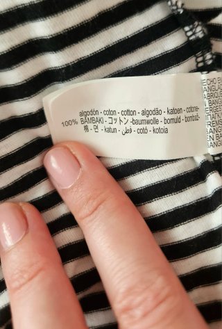 Camiseta Zara Rayas Marinera XS Mujer