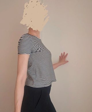 Camiseta Zara Rayas Marinera XS Mujer