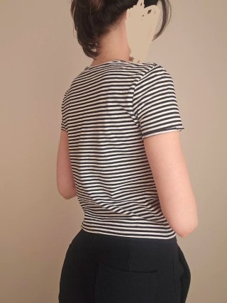 Camiseta Zara Rayas Marinera XS Mujer