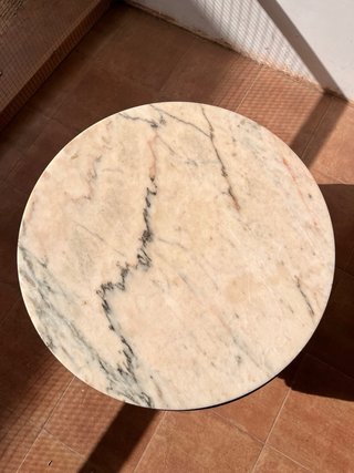 Mesa vintage mármol y madera