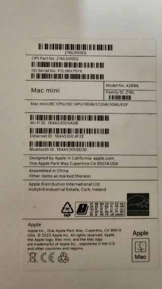 Mac mini M2 (2023)  16GB RAM /512GB SSD A Estrenar