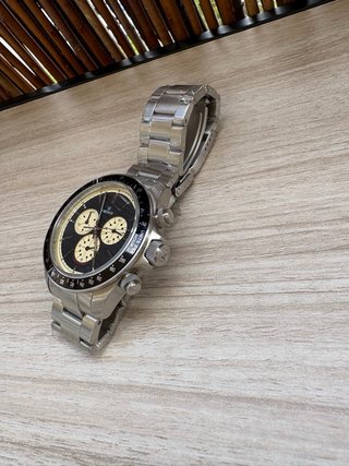 Reloj Kronos Cronógrafo Azul y Plateado