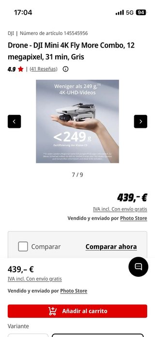 DJI Mini 2 Fly More Combo Drone Gris