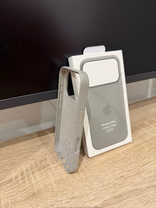 Funda iPhone 17 Pro Cuero Gris