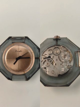 Reloj Zinko Octogonal Dorado y Gris