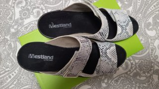 Sandalias Mestia Piel Mujer Gris/Blanco