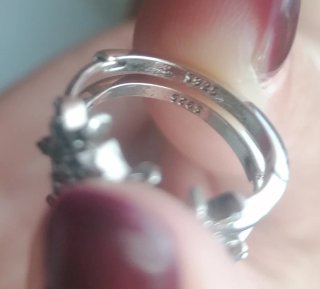 Orecchini cerchio argento S925 stelle