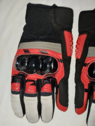 Guantes Moto Verano Piel Carbono Talla M