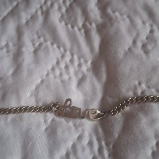 Pulsera cadena eslabones con palabra Love