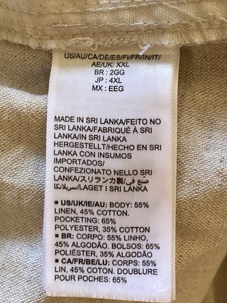 Pantalón ancho lino algodón Amazon Essentials