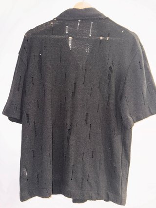 Camisa Zara Negra Talla S Desgastada