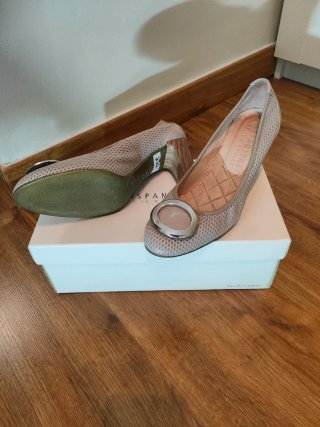Zapatos Hispanitas Talla 38 Beige/Plata