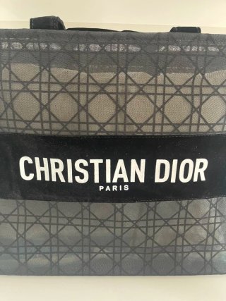 Tote Christian Dior Tul y Terciopelo Negro