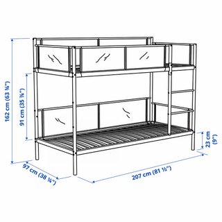 Letto a castello Ikea Vitval 90x200
