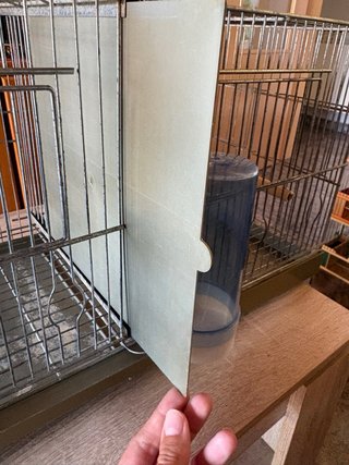 Jaula doble para pájaros con separador