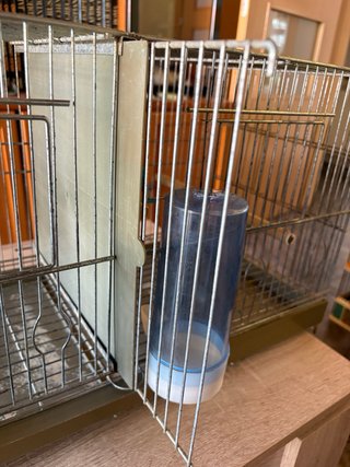 Jaula doble para pájaros con separador
