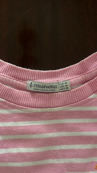 Crop top rosa Stradivarius