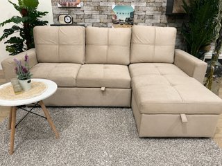 Sofá Cama Chaise Longue Beige