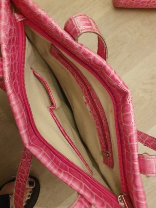 Borsa e pochette Caleidos fucsia