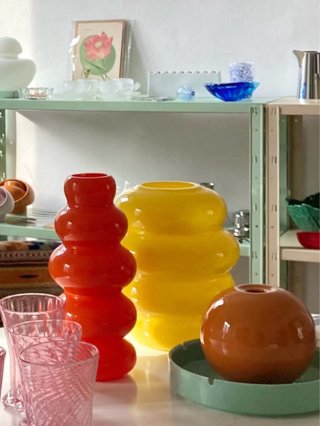 Vaso vetro giallo IKEA KALLARHALS