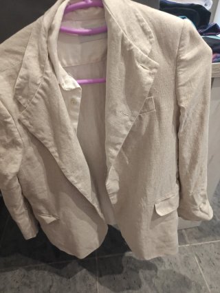 Traje de comunión niño beige con zapatos